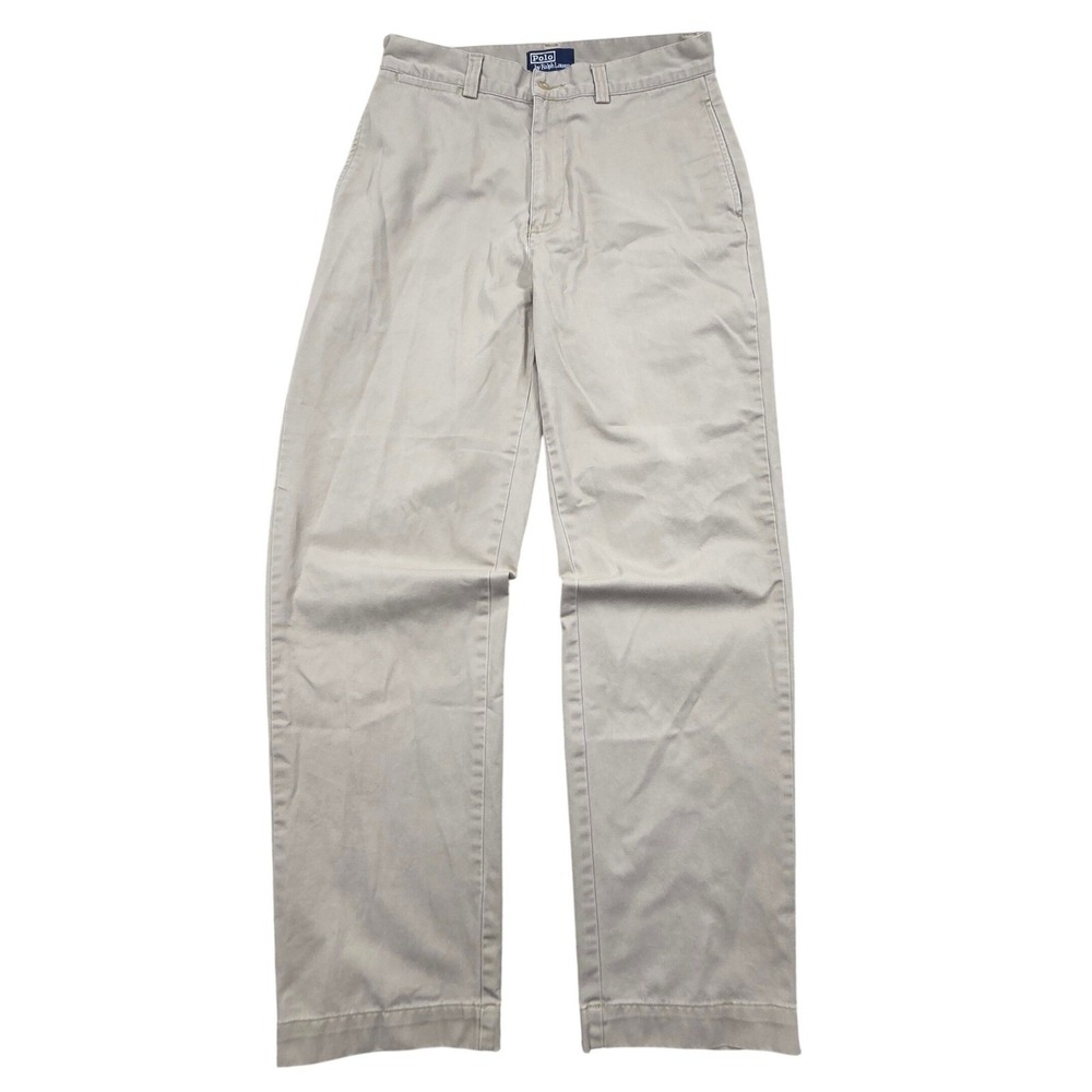 Vintage 90s Polo Ralph Lauren Philip Pant Chino Khaki Tan Mens 33x34 (32x33.5)